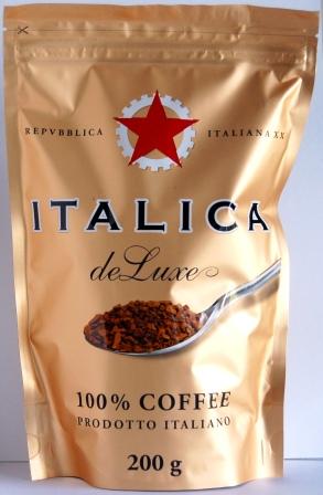 Кофе "ITALICA". de Luxe" 200 г. крист.  м/уп 1/10