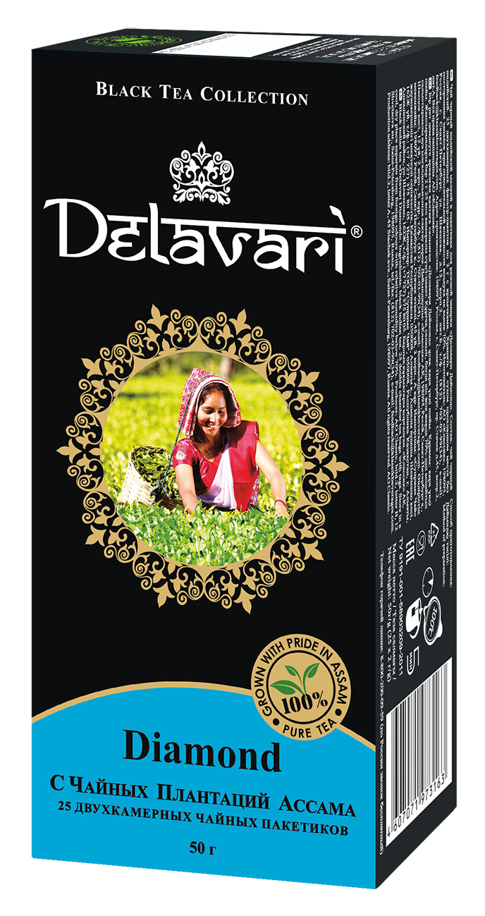 Чай  индийский черный байховый Делавари Даймонд 25п*2г