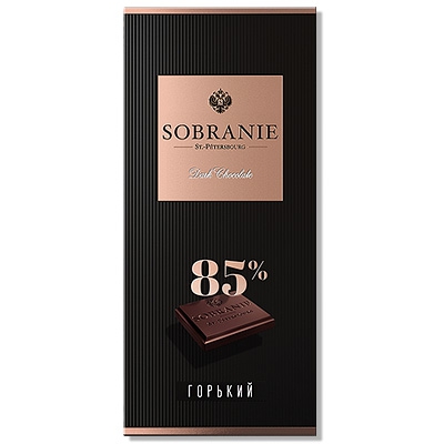 SOBRANIE Горький шоколад 85% 90г