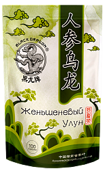 Чай "Черный дракон" байховый листовой зеленый "Женьшеневый улун" 100г. м/уп. GJ901