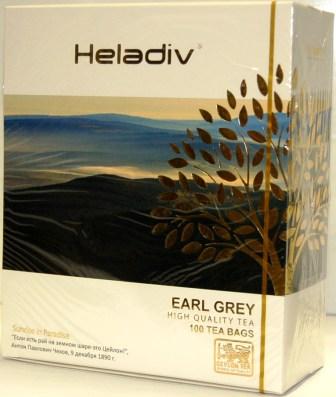 Чай  черный пакетированный "HELADIV" EARL GREY PEKOE  100 пак. 1 х 12