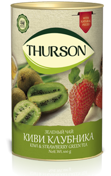 Чай Турсон Киви-клубника зеленый 100г /24 тубус