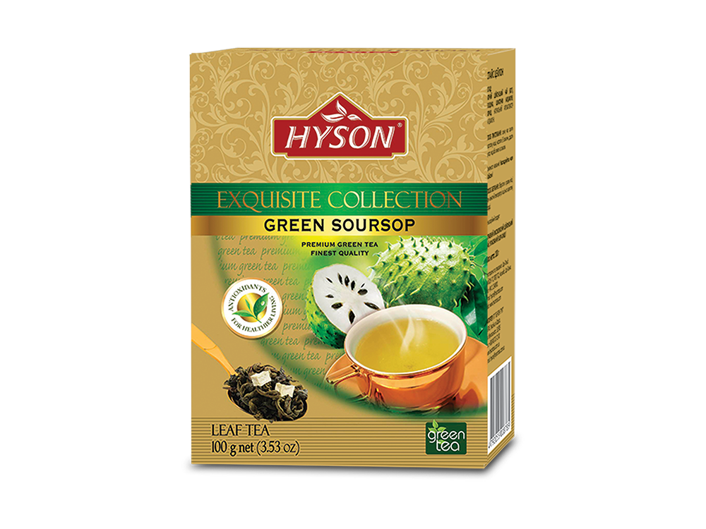 Чай "Хайсон" цейлонский зеленый Exguisite Green Soursop Соусеп  100 г.*80