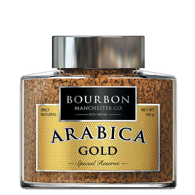 Кофе "Bourbon"натуральный растворимый сублимированный BOURBON ARABIKA GOLD Кофе 100г ст/б